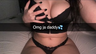Cachonda de 18 años engaña a su novio en Snapchat/Cornudo/Sexting/Infiel