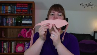 Revisão de produtos sexuais - Organosilicone Soft Vegan Bondage BDSM Gear - Máscara facial de mordaça de bola e olhos vendados
