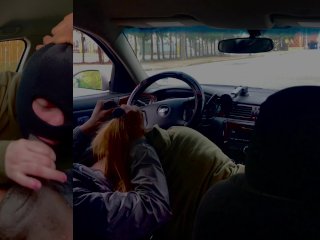 interracial, real public sex, blowjob, car
