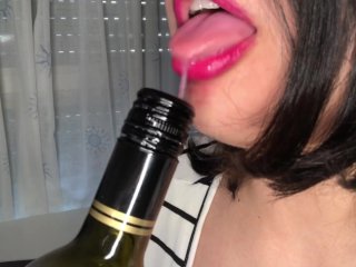 exclusive, licking, wine, amateur