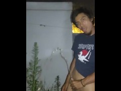 Back Porch Pee 🔥 - Screenshot 4 of 16 - Big Cock