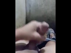 Horny Jack off in the Restroom