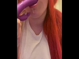 rough sex, teen, toys, redhead