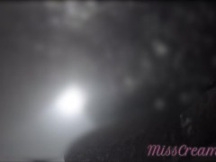 Flashing my pussy in front of a boy in public swimming pool and helps me masturbate it's very risky