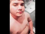 Preview 6 of Hot young Latino cums while taking a shower