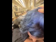 Preview 1 of Public sex in a train car in the subway - I was met by a subscriber in the subway and fucked - Darcy