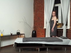 Saory Molan anticipates her first massage - Screenshot 1 of 16 - Virginmassage