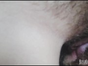 Preview 6 of Up close eating big hairy pussy and sucking on her juicy pussy lips.
