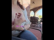 Preview 6 of I Pull My Tits Out at a Crowded Restaurant Like an Exhibitionist Slut