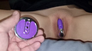 私の義理の妹のための楽しい紫色のおもちゃ