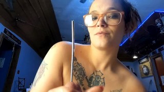 Girl with Huge Tits Sounds my Cock! Huge Cumshot!