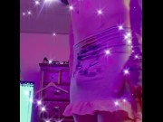 Preview 1 of Sexy femboi wearing a cute little skirt for daddy