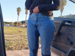 Pissing my pants next to a public road...trying more risky things.