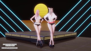 [MMD] GIRL CRUSH - Oppa, fais-tu moi confiance sexy Kpop Dance Ahri Seraphine 4K Leauge Of Legends Hentai