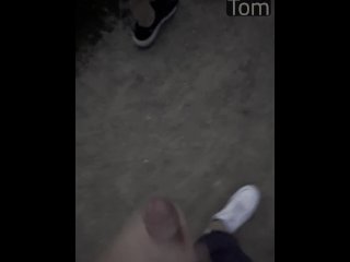 Risky public outdoor fun with hot guy