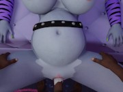 Preview 6 of Black guy fuck pussy a pregnant Roxanne Wolf missionary position Five Nights at Freddy's Creampie