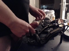 Cumshot all over Steve Madden Heels