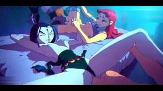 Robin Fucks Starfire X Raven Teen Titans Group Sex