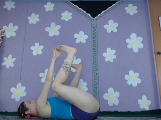 Yoga Workout Beginnersles Live Streaming Latina Knipperende Tepel Slip