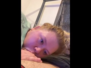 vertical video, handjob, blonde, old young