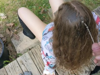 I Covered this Dirty little Slut in Pee and made her Queef for me
