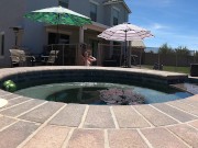 Preview 1 of Skinny Redhead Fucks Pool Boy with Creampie