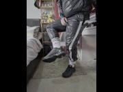 Preview 1 of Gooning out in Shiny Wetlook Aassoxx Tracksuit