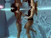 Preview 4 of In the indoor pool, two stunning girls swim
