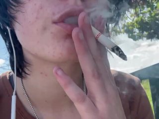 Transboy smokes after school