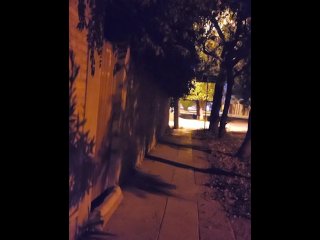 Public sex. She sucks my cock on street. Anal on terrace of building. Part 2-2