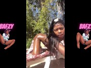 Preview 2 of Petite Young Ebony E-girl gives PUBLIC JOI
