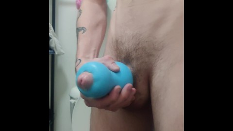 Newly Bisexual Male Masturbating with Sextoy from Target