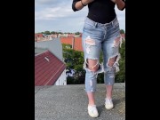 Preview 5 of Natural Babe Drops her PERFECT TITS in Public! (Compilation)