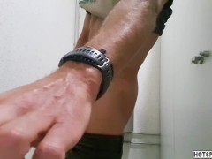 Big Dick with Risk-Taking: Almost Caught Masturbating in Public Bathroom!