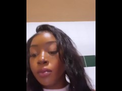 Ebony in shower