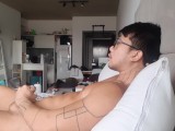 Jerking off asian