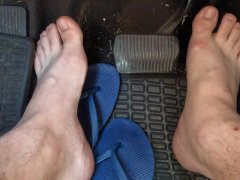 ManToes Pedal Pumping In Tiny Thongs