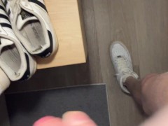 drain my wet dick in adidas superstar