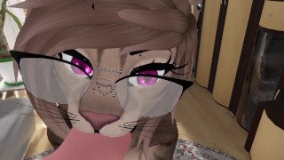 While Their Parents Are At Work FUTA Furry Stepsisters Engage In Their First-Ever Vrchat
