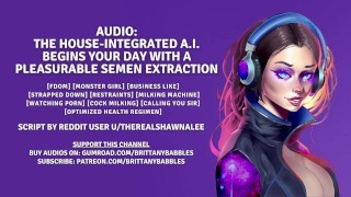 Audio: The house-integrated A.I. begins your day with a pleasurable semen extraction