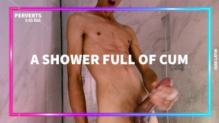 EXCLUSIVE CONTENT, HOT SHOW IN THE BATHROOM WITH MY HUGE COCK