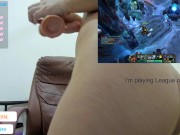 Preview 2 of Playing LoL and inserting my dildo gently up my ass (it's very big) | Chaturbate - VaioletUwU