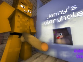 Ik Vond Jenny in De Gloryholes Minecraft Sex Mod