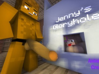 私はグローリーホールマインクラフトセックスModでJennyを見つけました