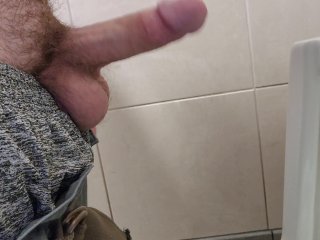 old young, big cock, public, pissing