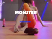 Preview 2 of 3D Challenge - Monster Dildo Facefuck - JOI hentai Preview