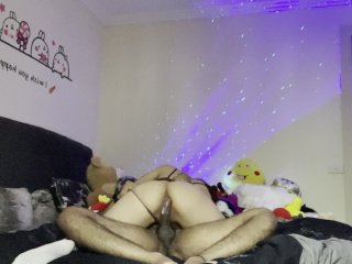 60fps, asian girl, natural tits, creamy pussy