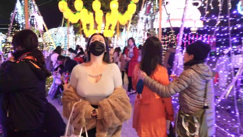 (IG: @326n.h)台北燈會 2023【ノーブラ散歩】No Bra ｜Taiwan Lantern Festival｜台湾ランタン フェスティバル｜대만 등불 축제 ｜4K