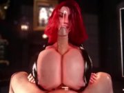 Preview 1 of Black Widow Huge Tits Tittyfuck Multiple Cumshots ( 3D Hentai )