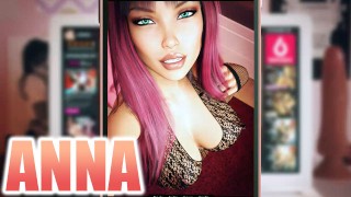(Brinque Anna) Jovem estrela pornô em ascensão Anna e suas aventuras na webcam
